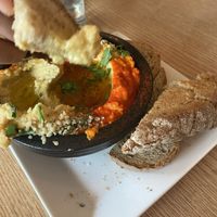 Hummus and bread   at Plant Cafe & Kitchen - Itaewon in Seoul