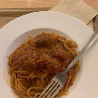 Spaghetti with "meat" balls at Plant Cafe & Kitchen - Itaewon in Seoul