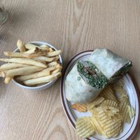Caesar Wrap and fries at Plant Cafe & Kitchen - Itaewon in Seoul