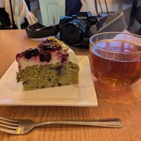 Couldn't resist taking a bite before taking a picture at Plant Cafe & Kitchen - Itaewon in Seoul