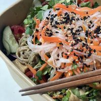 Peanut butter soba bowl. Order from home  at Plant Cafe & Kitchen - Itaewon in Seoul