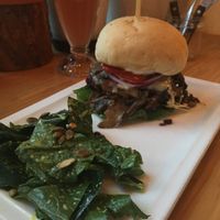 Mushroom (vegan) mozzarella burger at Plant Cafe & Kitchen - Itaewon in Seoul