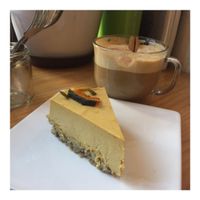 Raw pumpkin cake, tasted too much nutmeg  at Plant Cafe & Kitchen - Itaewon in Seoul