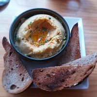 Hummus bowl with toast at Plant Cafe & Kitchen - Itaewon in Seoul