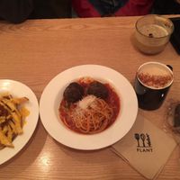 Spaghetti and meatballs, and chili cheese fries at Plant Cafe & Kitchen - Itaewon in Seoul
