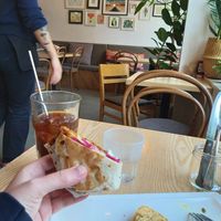 Burrito and coffee at Plant Cafe & Kitchen - Itaewon in Seoul