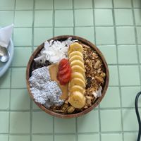 Smoothie Bowl banana peanut   at The Sloth in Canggu