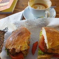 TLT and oat cappuccino at Rialto in Eyemouth