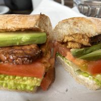 TLT (Marinated Tempeh, lettuce, tomato, pickled avocado, chipotle mayo)  at Rialto in Eyemouth