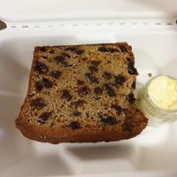 Vegan tea cake with vegan butter at Rialto in Eyemouth