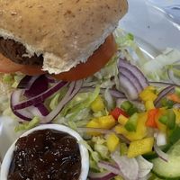 Falafel Burger! A two hander 😜  at The Usual Place in Dumfries