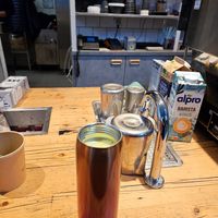 Hafer Matcha Latte at Haferkater - Hbf Frankfurt am Main in Frankfurt