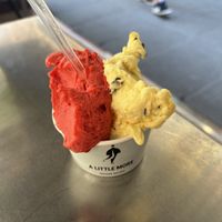 Raspberry and passion fruit   at Messer gelato in Florence