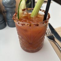 Bloody Mary (made with different spice mix, not Worcestershire sauce)  at Urban Garden in Bournemouth