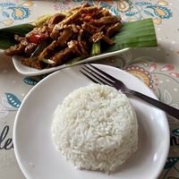 Omnistrip Orak Arik Tempe (vegan) + Rice  at Warung Ijo in Central Singapore