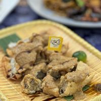 Batagor (fried dumplings with peanut sauce)  at Warung Ijo in Central Singapore