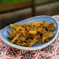 (Veganised) Salted-Egg Abalone Mushroom  at Warung Ijo in Central Singapore