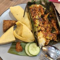 Nasi bakar Petai Mushroom Tempeh at Warung Ijo in Central Singapore