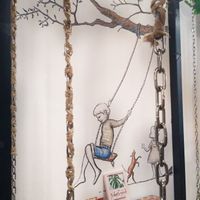 Nice Art and a different experience sitting on swing and eating your meal. at Warung Ijo in Central Singapore