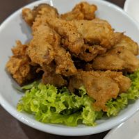 The batter on these fried "chicken" mushrooms was extraordinary! at Warung Ijo in Central Singapore
