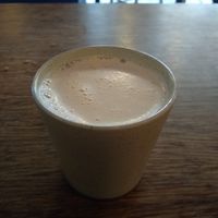 Chai latte with oat milk at GRØD - Vesterbrogade in Copenhagen
