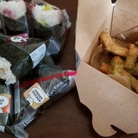 Onigiri and Tofu Fries at Yaya Tea in Chapel Hill