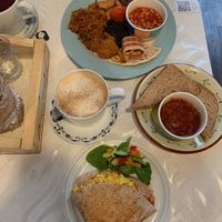 Breakfast fry up and quesadilla  at Serendipities in Dundee