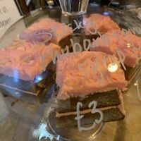 Sticky rhubarb syrup   at Serendipities in Dundee