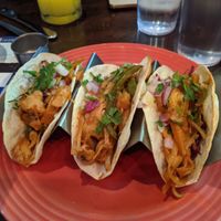 Vegan jackfruit tacos - half price for happy hour! at Blanco in Calgary