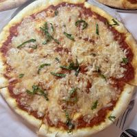 Vegan cheese pizza at Rini's in Elmsford