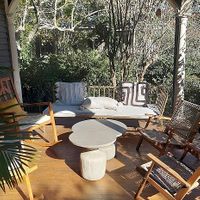 Front porch in the morning light at Dreamers by DW in Wilmington