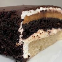 Opera cake at Loving Hut in San Jose