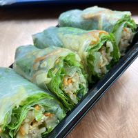 Summer rolls at Loving Hut in San Jose