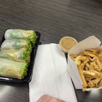 Spring rolls  at Loving Hut in San Jose