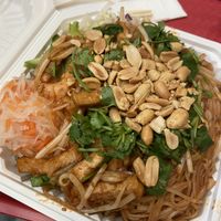 Pad Thai! Container filled to the brim!   at Loving Hut in San Jose