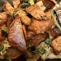 Tofu eggplant stir fry    at The ThongLor Thai Restaurant in San Francisco