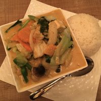 Vegetarian curry (yellow) at The ThongLor Thai Restaurant in San Francisco