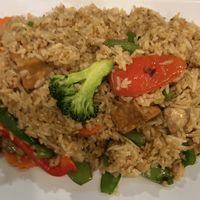 vegan fried rice (tofu, veggies)!  at Pad Thai in St Louis