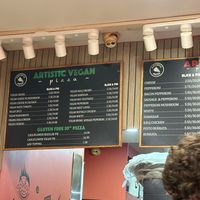 Menu  at Artistic Pizza in New York City