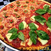 Artistic vegan pizza at Artistic Pizza in New York City