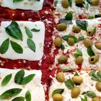 Vegan sicilian pizza at Artistic Pizza in New York City