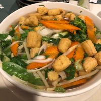 Vegetable Pho with Fried Tofu at Pho 20 in Galveston