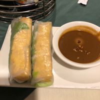 Tofu spring rolls with peanut dipping sauce at Pho 20 in Galveston