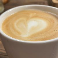 Oat milk cappuccino at Fitagain in Krakow