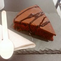 Slightly spicy Chocolate cake. at Cafaena Bre in Barcelona