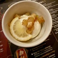 Lemon sorbet with apple and cinnamon   at 't Zusje in Terneuzen
