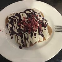 Glutenfree pancakes at DRaw Cakes in Kyiv