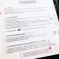 Clearly labelled vegan burger in the menu. at Version Originale in Porto-vecchio