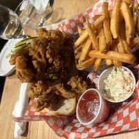 “Definitely not” friend chicken   at Rusty's at Blue in The Blue Mountains