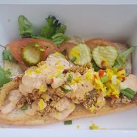 BLUE OYSTER MUSHROOM PO’BOY at Grass VBQ Joint - Cloud Kitchen in Decatur